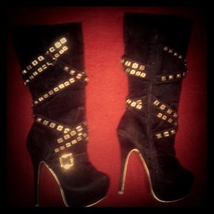 ☻FRIDAY👢SZ 6.5 ALDO PLATFORM ROCK STAR BOOTS👢👢